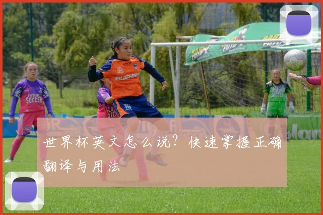 世界杯英文怎么说？快速掌握正确翻译与用法