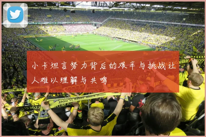 小卡坦言努力背后的艰辛与挑战让人难以理解与共鸣